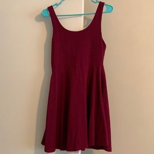 Express dress in burgundy